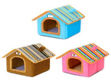 Pet Warm Bed House Soft Indoor Semi-closed Cave Tent for Cats Kitten Puppy Small Animals Pet Thicken V1370-AZ4-12912