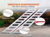 Aluminum Ramps, 1250lbs, Straight Ramp with Treads and Load Straps, Portable Loading Ramp for V952-ZZZ1250781222PF5MV0