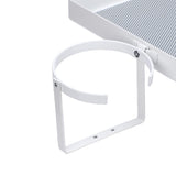 Bedside Shelf with Cup Holder Carbon Steel Bunk Bed Tray Clip On Nightstand with Hooks for College V1294-YM0901-3117250130612