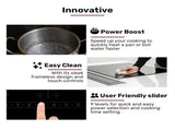 EuroChef 60cm 4 Zone Induction Cooktop, 6800W Electric, Touch Controls V219-COKICTEC640A