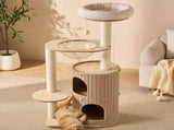 Nordic Grey Felt Cat Tree V1408-CR-63-BE