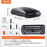 VEVOR Rooftop Cargo Carrier 220 L Luggage Storage Box ABS for SUVs Cars V952-CDXLXHS8LFYCRA5XPV0