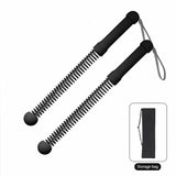 Cordless Spring Battle Rope, 3.42 Lbs A Pair, 17.32in Black, Indoor & Outdoor Fitness Training Rope, V1221-XM-LB2696-GM107