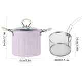 Induction Compatible Non-Stick Pan,Multifunctional Deep Fryer Pot And Container With Strainer V1192-AZ-W-28096