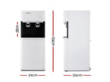 Devanti 2 Taps Water Cooler Dispenser Bottom Loading Dispenser Chiller Filter Purifier WD-608-2T-WH