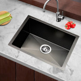 Cefito Kitchen Sink 45X30CM Stainless Steel Basin Single Bowl Black SINK-BLACK-3045