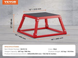 Plyometric Jump Box, 12 Inch Plyo Box, Steel Plyometric Platform and Jumping Agility Box, Anti-Slip V952-TXTD12YCGTHSLFMPHV0