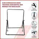 Kids Gymnastics Bars Training Horizontal Bar Monkey Kip Bar Black V63-826751