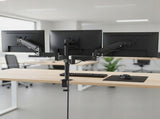 Triple Monitor Mount Stand Desk Clamp with 3 Adjustable Arms for Multi-Screen Setup V63-954151