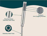 Shower head with 1.5m hose Hand shower Universal Water saving High pressure Anti-kink hose V1188-NK-BOL-538