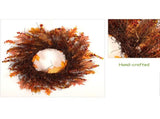 Maple Leaf Wreath Door Hanging Thanksgiving Wreath Halloween Vine Ornament V1294-YM0717-10173593