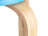 1Pcs Anti Slip Bentwood Stool Stacking Home Living Room Furniture Decor Blue V1294-YM0901-DE-JY01006-03
