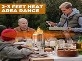 Portable Table Top Fire Pit with Stand, 8.5" Stainless Steel Mini Outdoor Low Smoke Burning Tabletop V1192-AZ-W-3104
