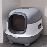 Leak-Proof Cat Littering Box V767-P-ZM1674-GY