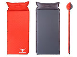 Double Air Bed Self Inflating Mattress Sleeping Mat Camping Camp Hiking Joinable - red V610-PKNSLEMAT/W/PIL-RE-2