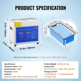 Ultrasonic Cleaner Machine 3L Stainless Steel Ultrasonic Cleaning Machine Digital Heater Timer V952-JPS-20ACSBQXJ0001V3