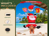 Jingle Jollys Christmas Inflatable Climbing Santa 3.5M Height LED Decorations Illuminated XMAS-INF-SNOWMAN-CLIMB-8FT