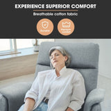 FORTIA Electric Armchair Recliner, Single Fabric Chair, Grey V219-HELMCRFO5GYA