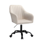 Artiss Office Chair Velvet Seat Cream OCHAIR-H-DL22-CR