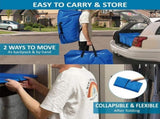 4 Pack Extra Large Moving Bags, Heavy Duty Blue Moving Tote Bags with Zippers & Carrying Handles, V1370-AZ4-16690