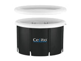 Weisshorn Portable Ice Bath Tub 70X80CM Inflatable Folding Bathtub Spa Massage ICE-TUB-70X80-BK