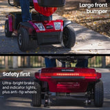 EQUIPMED VentureCruise Mobility Scooter, S-XXL comfortable size for all riders, 30km Max Range, V219-HELMBUEQ5RDA