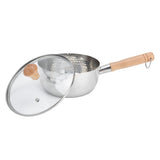 Saucepan Stainless Steel Pot Supplement Food Pot with Single Handle Cover for KitchenSmall V1294-YM0901-3118210166512