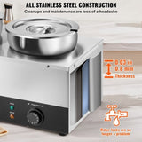 Electric Soup Warmer, Three 7.4QT Stainless Steel Round Pot, 1200W Commercial Food Warmer, 30 - 85&degC V952-BW3374QT1200W47W6V3