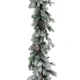 Christabelle 2.7m Christmas Garland with Lights Dorchester Snow Tree Decoration Ornament 112_NATSD274