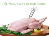 ASMOKE Stainless Steel Meat Injector Syringe Kit V642-XFAS-MEAT-INJECTOR