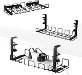 2 pack Under Desk Cable Management Tray, Black V178-23681