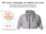 Heated Hoodie Electric Heating Hoodie Smart Heated Sweatshirt 23 Zone Heating - Gray - Size 2XL V1106-M-APP2-44394-GRAY-2XLAU2XLEU54