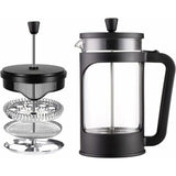 1 Liter/34 Oz French Press Coffee/Tea Maker Heat Resistant Borosilicate Glass, Stainless Steel V1188-MS-227-1535