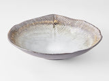 Bowl Irregular 22cm Akane Grey Glaze V637-C0695