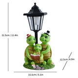 Resin Hummingbird Solar Lamp Outdoor Garden Sculpture Couple Hummingbird - Multi-color - Size 39 V1347-118-09977-MLT-39