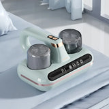 Cordless Mite Vacuum, 10000Pa Strong Suction UV 99.9% Sterilization, Humidity Monitor, Dual-Cup V1385-WU-831-001