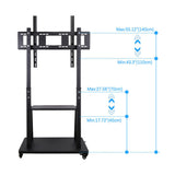 Rolling TV Stand 32-100 w/ Adjustable Mount & 2-Tier Shelf V178-66764