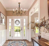 Rustic Chandeliers, 8-Light , French Country ,Vintage Iron V178-21981