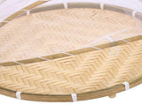 2PCS Food Serving Tent Basket Hand Woven Basket Dust Proof Vegetable Fruits Bread Storage with Mesh V1294-YM0901-3111250228711