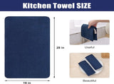 Homaxy Kitchen Towels 16 x 28 Inches and 13 x 28 inches, Set of 8 Bulk Cotton Kitchen Towels V1258-DP02-F-185