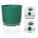 Automatic Self Watering Flower Pot Double Layer Design Water Storage Planter for Office Home V1294-YM0721-10143715