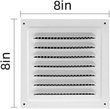 2pcs Attic Vent Soffit Vent Aluminum Wall Vent Metal Shed Vent Square Vent Louver Vent Grille with V1259-DP01-A-3318