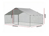 i.Pet Chicken Coop Rabbit Hutch Outdoor Run Walk in Hen Cage Ferret House 3x2x2m PET-CHICK-CAGE-B-2X3