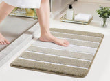Bathroom Rugs,Ultra Soft Absorbent Bath Mat,Beige Non-Slip TPR Backing Stays in Place, Machine V1107-113-91831-BEI4