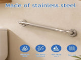 2Pcs 16inch Shower Grab Bar 304 Stainless Steel Non Slip Bathroom Grab Rail Safety Auxiliary Handle V1366-AZ2-W-15067