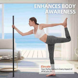 Yoga Stick 5 Ft Sturdy Steel Adjustable Stretching for Mobility, Flexibility and Balance Versatile V1366-AZ2-W-21669