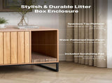 Cat Litter Box Enclosure Furniture, 80 cm Hidden Litter Box Cabinet with Scratch Pad & Storage, V952-JSJJMSPWQ3151XBNF001V0