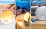 Sunrise Alarm Clock Wake Up Light 7 Sounds, Dual Alarms, Snooze, FM Radio V413-SUNSHINE ALARM
