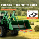 49" Hay Spear, Bale Spears 1360kg Loading Capacity, Skid Steer Loader Tractor Bucket Attachment with V952-TZSPS2ZZ49IN3X7CBV0