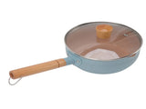Sauce Pan Stick Proof Aluminum Alloy Multi Functional Milk Pot with Wooden Handle for Induction Gas V1294-YM0512-3118220271612